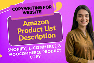 do copywriting for websites and amazon listing product description
