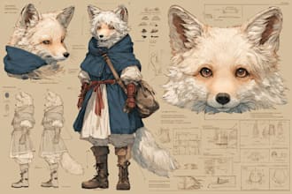 draw furry ref sheet fursona reference sheet anime  manga illustration furry art