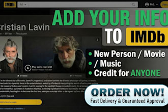 create a professional imdb music or film page