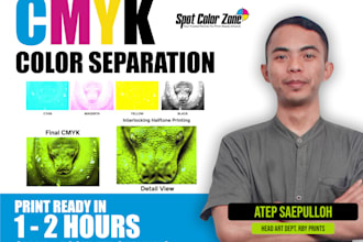 cmyk color separation for screen printing dtf and dtg