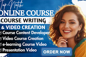 create online course content elearning course video, course outline