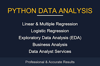 do linear multiple logistic regression, eda, business  data analyst using python