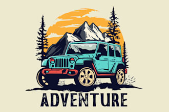 design wonderful off road jeep logo with free vector file