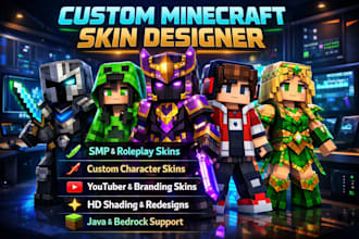 design custom minecraft skins for smp and roleplay