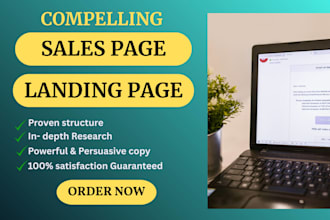 do copywriting for your sales page and landing page