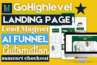 create ai gohighlevel leads magnet CRM sales page samcart checkout funnel