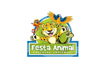 make superior cheerful logo with brazilian fauna animals