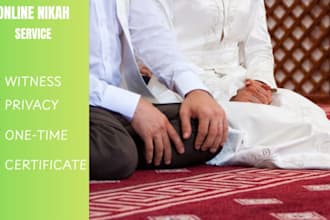online nikah service, witnesses, certificate, nikah imam