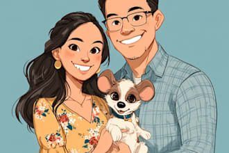 draw  a vector portrait for you
