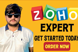 set up zoho CRM, campaigns, and integrate your website
