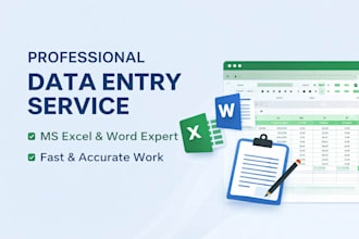 do excel data entry and spreadsheet work