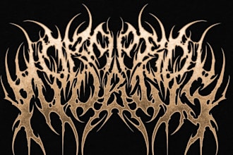 design dj, music, band, metal, edm, or custom font logo