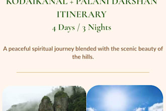 provide a calm and well planned travel itinerary PDF for your trip