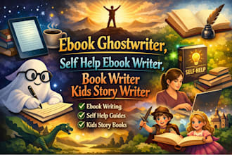 be fiction ebook ghostwriter, self help ebook writer, book writer children story