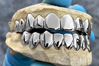 make rapper style iced out grillz and jewelry cad
