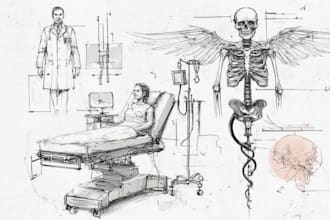 draw professional medical concept sketches