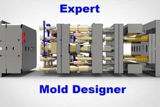 design injection mold, plastic part, and manufacturable mold ready 3d models