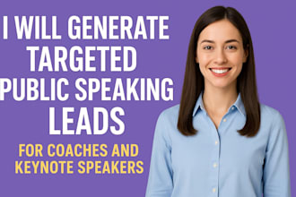 generate event speaking leads, conference leads, coach speaking leads