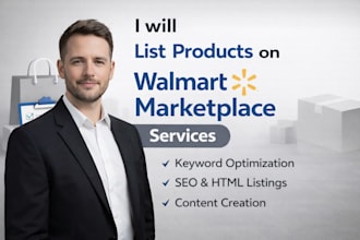 list products on walmart marketplace and optimize them