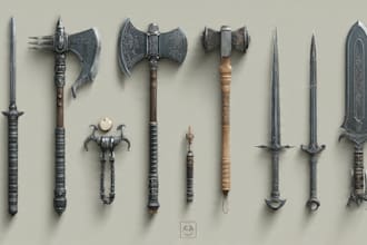 create weapon concept art for you