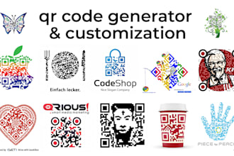 do custom qr code generator design with logo