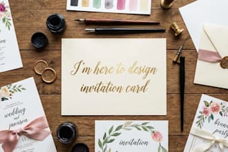 design unique invitation printable and digital cards