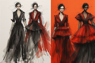 draw a fashion illustration or sketch