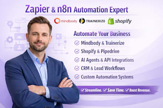 zapier mindbody trainerize api n8n ai agents googlesheets shopify pipedrive