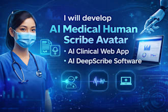 do ai medical, clinical human scribe web app, ai 3d offline mvp metahuman avatar