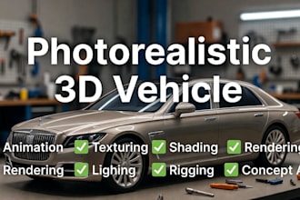 create 3d car model custom vehicle design high detail automotive modeling