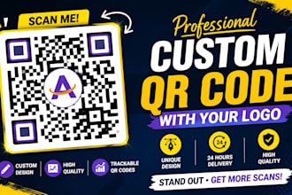 create professional qr code generator with logo in 24 hours