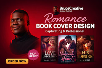 design a professional romance book cover, ebook cover design, kindle ebook cover