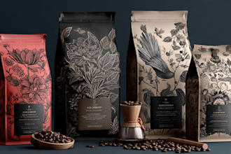 do coffee packaging, coffee bag, label design
