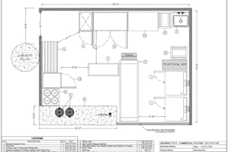 do commercial kitchen drawing 2d design in autocad