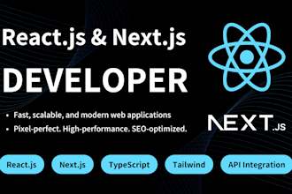 be your expert react js and next js frontend developer