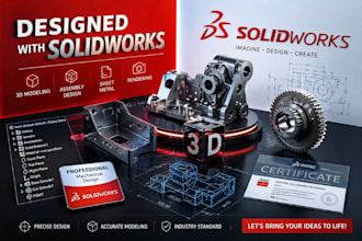 design mechanical 3d model of product with solidworks