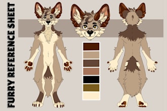 draw furry ref sheet fursona reference sheet furry oc furry nsfw reference sheet