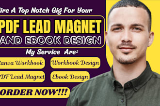 design professional PDF lead magnet, workbook, ebook and fillable planner