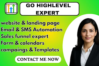 setup gohighlevel landingpage,custom sales funnel, crm and automation