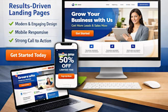 design high converting landing page design for business and marketing