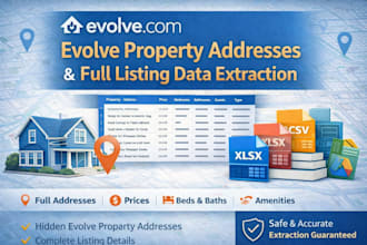extract evolve property addresses and full listing data