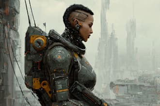 design stunning sci fi portrait art