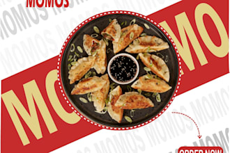 create attractive food poster design for social media