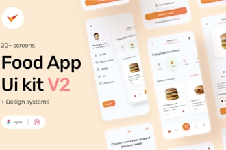 design modern food app uiux design for android, ios food