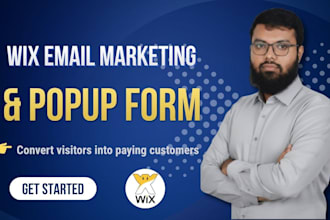 design wix popup form with email marketing for more leads
