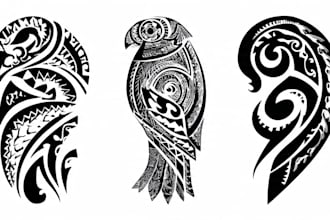 design a polynesian maori tribal tattoo