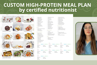 create a personalized high protein meal plan for your goals