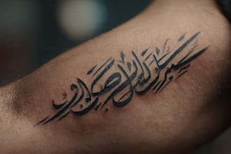 not design an average calligraphy tattoo