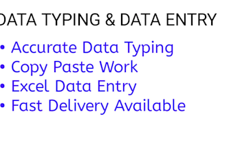 do accurate data tyoing data entry and copy paste work