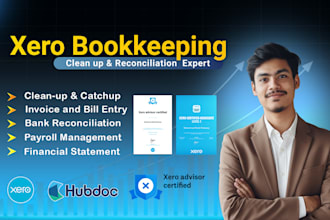 do xero bookkeeping, clean up and financial reporting